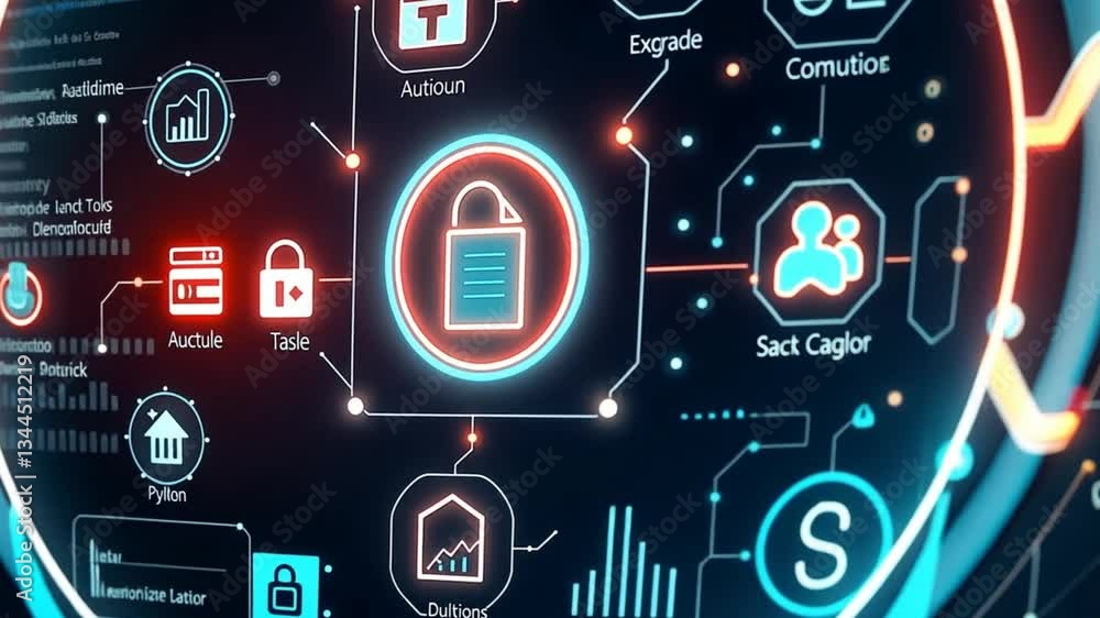 RPA, A futuristic holographic AI interface glowing in orange, surrounded by digital code, circuit symbols, and automation icons, symbolizing artificial intelligence, technology, and machine learning. RPA, A futuristic holographic AI interface glowing in orange, surrounded by digital code, circuit symbols, and automation icons, symbolizing artificial intelligence, technology, and machine learning.
