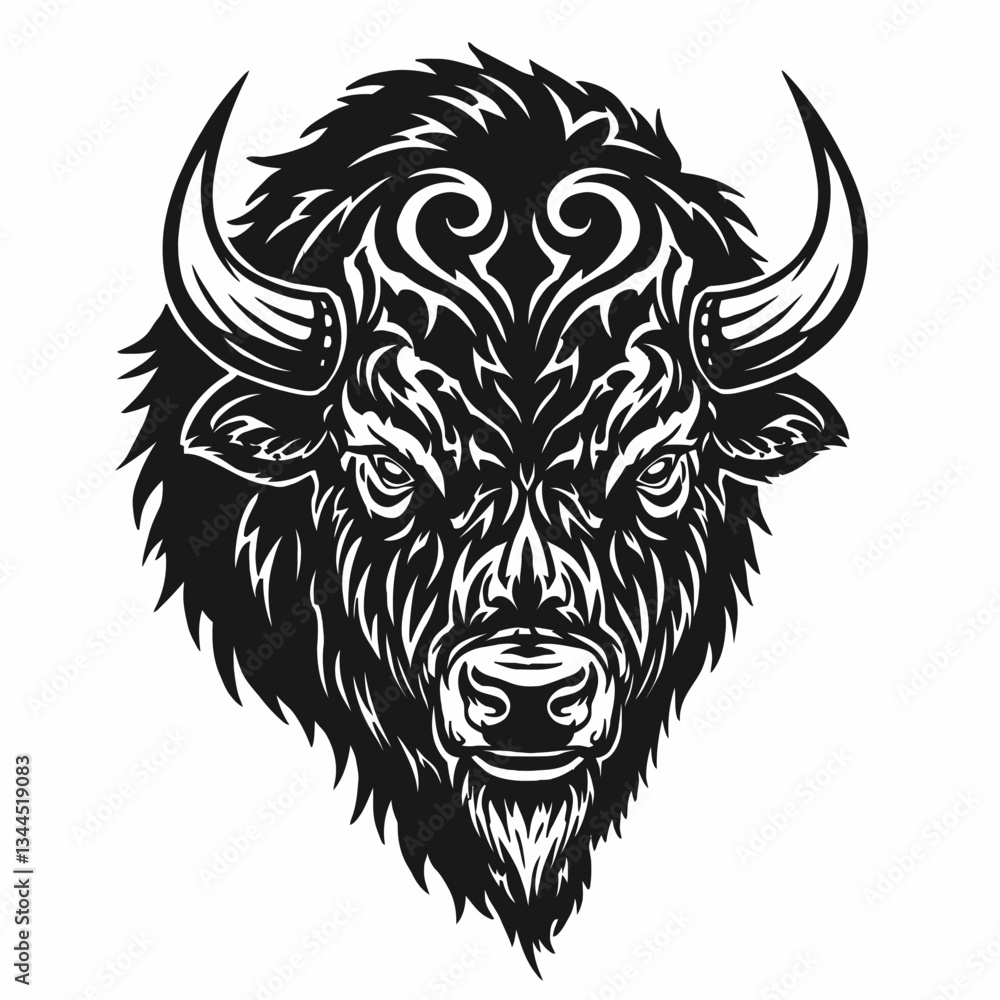 Fototapeta premium Bold Tribal Tattoo Designs Striking Black & White Vector Art