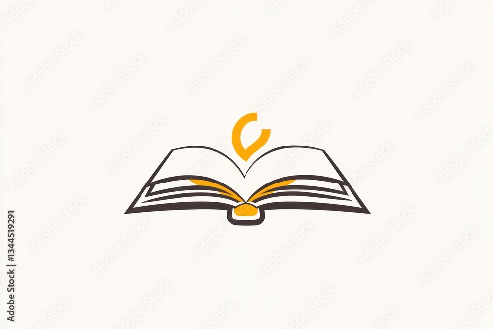 Open book with upward-pointing arrow symbolizing knowledge, learning, and education. Open book with upward-pointing arrow symbolizing knowledge, learning, and education.