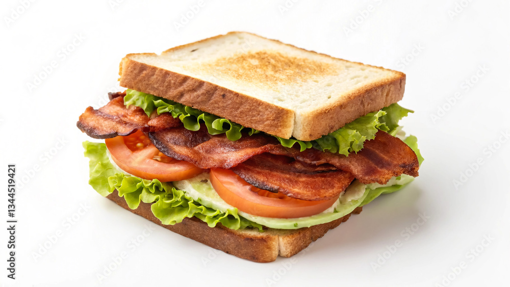Classic BLT Sandwich with Crispy Bacon, Fresh Lettuce, and Sliced Tomato on Toasted Bread Classic BLT Sandwich with Crispy Bacon, Fresh Lettuce, and Sliced Tomato on Toasted Bread