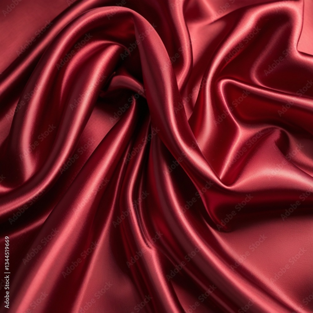 Obraz premium Brown satin silk cloth on white transparent 