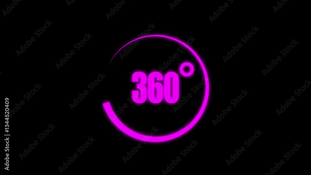 360 degree view icon animation, icon 360° animation with optional llama matte.Black background . 360 degree view icon animation, icon 360° animation with optional llama matte.Black background .