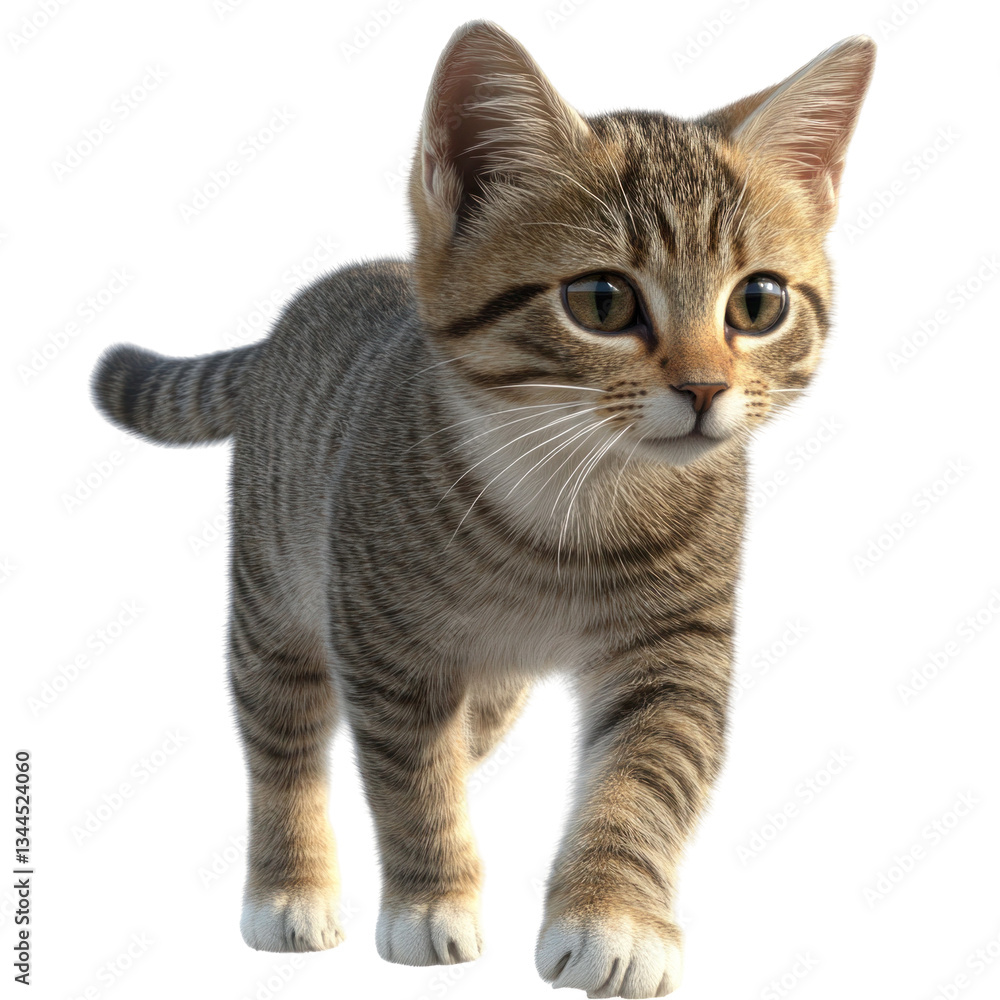 Fototapeta premium 3D cat isolated on white background