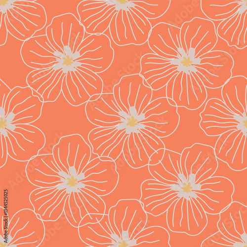 Wallpaper Mural Seamless Daisy Floral Ditsy Pattern In Vector Torontodigital.ca