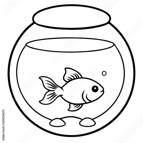 goldfish in a glass