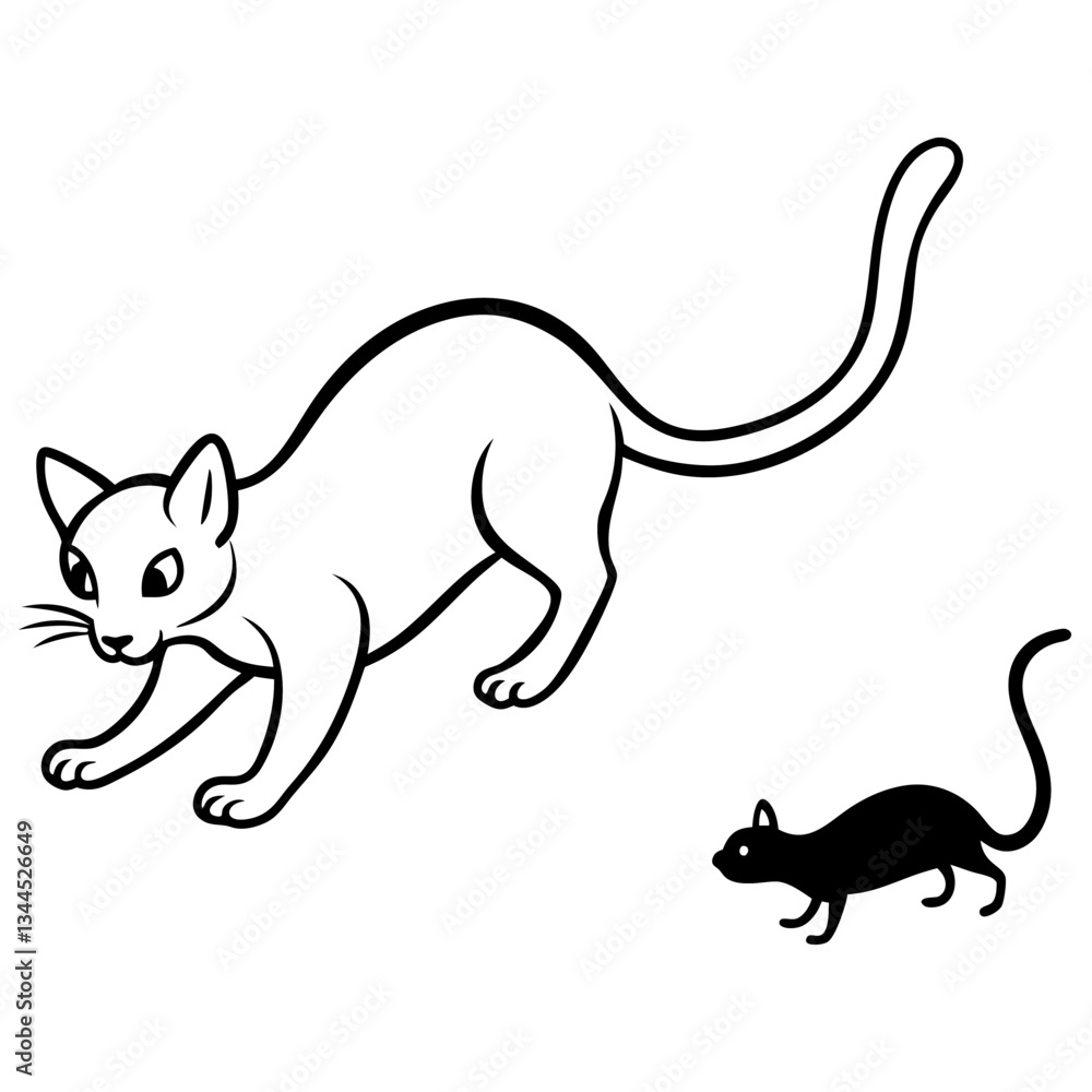 Fototapeta premium cat and mouse