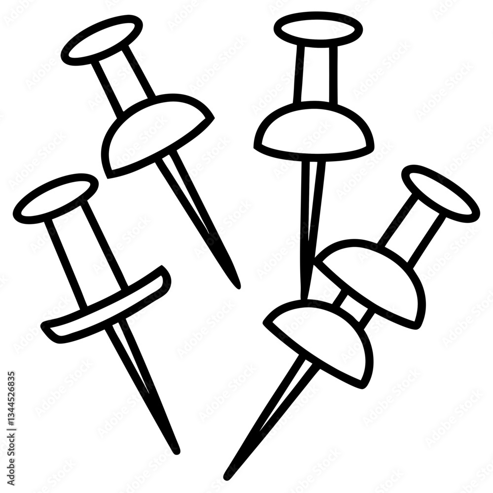 push pin isolated push pin isolated
