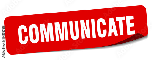 communicate sticker. communicate label