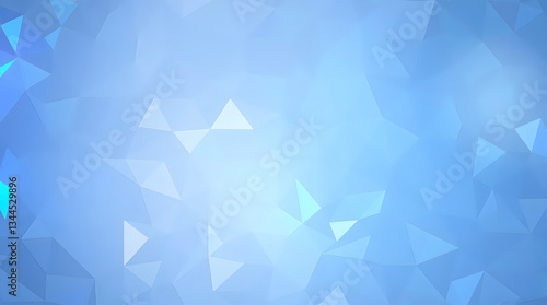 Abstract geometric pattern with blue tones, low poly polygonal digital art.