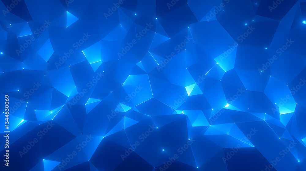 Abstract geometric pattern with blue tones, low poly triangular digital art. Abstract geometric pattern with blue tones, low poly triangular digital art.