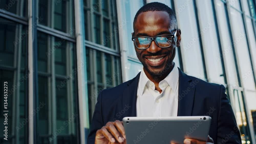 The Businessman with Tablet The Businessman with Tablet