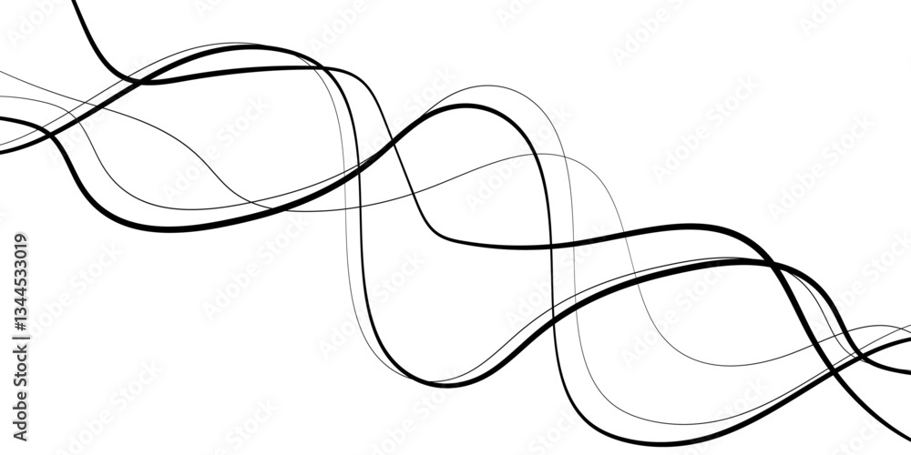 Abstract 3D surface. The illusion of distortion of space. stock illustration, Abstract white and gray plexus background with connecting dots and lines.