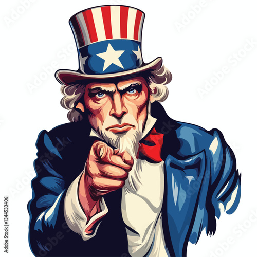 uncle sam vector image one white background
