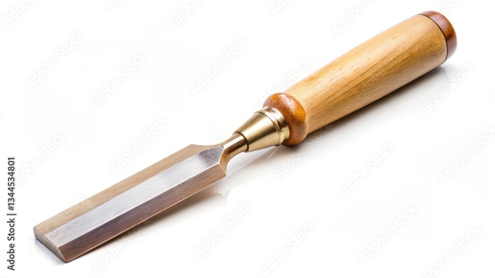 Fototapeta premium Woodworking Chisel on White Background