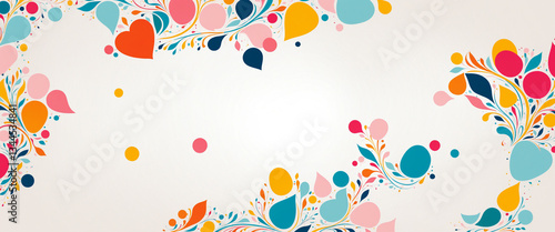 colorful floral pattern wit...