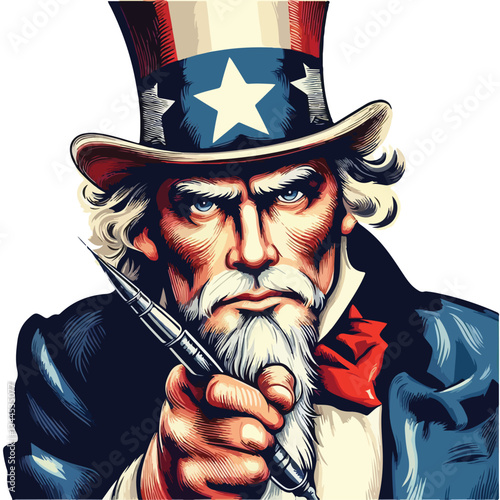 uncle sam vector image one white background