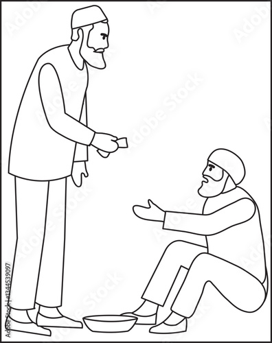  A homeless man asks for money on the street Homeless online drawing. A Home Less Man Coloring Page For Kids And Adults.