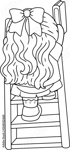 librarian cartoon doodle