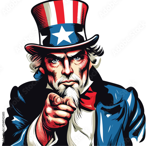 uncle sam vector image one white background