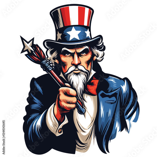 uncle sam vector image one white background