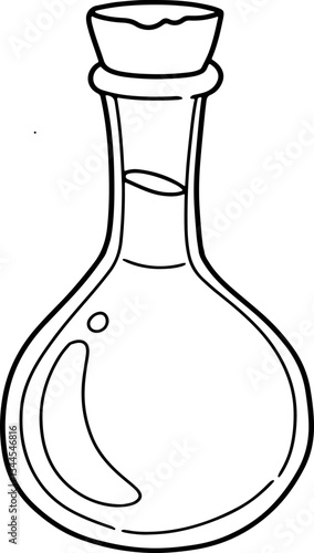 hand drawn flask