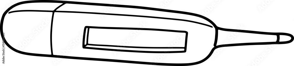 hand drawn thermometer