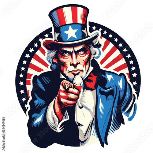 uncle sam vector image on white background 