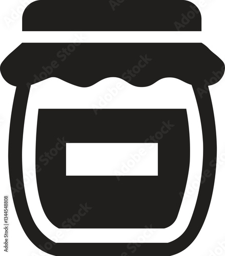 Jam, honey jar vector icon.