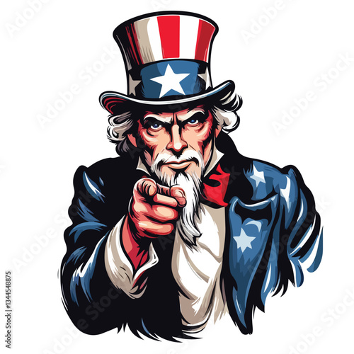 uncle sam vector image one white background