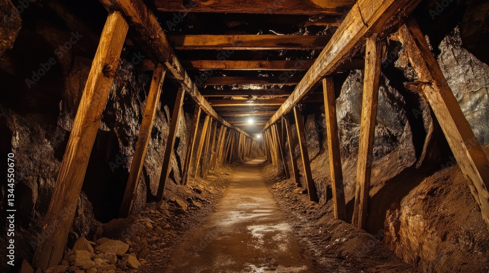 Eerie exploration: A claustrophobic tunnel within a supported subterranean gold mine Eerie exploration: A claustrophobic tunnel within a supported subterranean gold mine