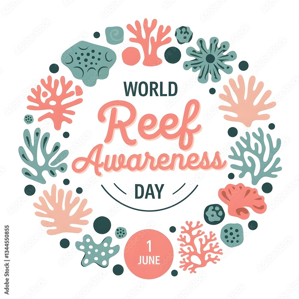 World Reef Awareness Day design template for celebration. World Reef Day vector design for banner, poster, postcard World Reef Awareness Day design template for celebration. World Reef Day vector design for banner, poster, postcard