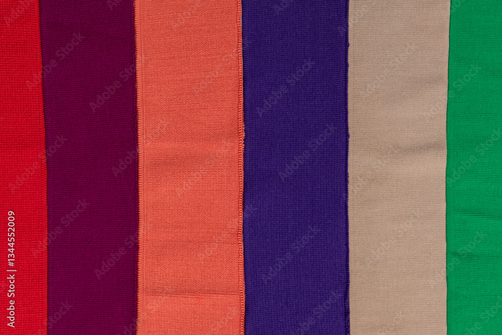 Fototapeta premium Neatly Aligned Polo Shirt Collars in Bold Colors