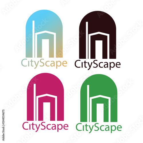 Real estate and home buildings logo icons template design, Real estate and home buildings logo icons template