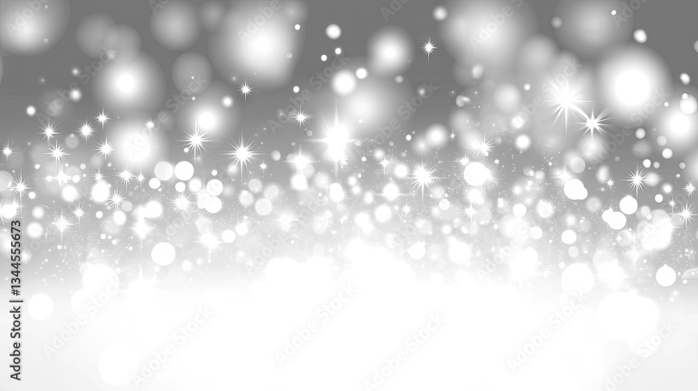 Silver bokeh lights background Silver bokeh lights background