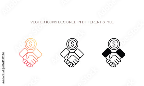 Sponsorship icon design with white background stock illustration