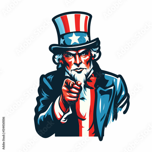 uncle sam vector image one white background