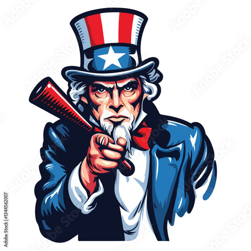 uncle sam vector image one white background