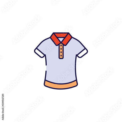Polo icon design with white background stock illustration