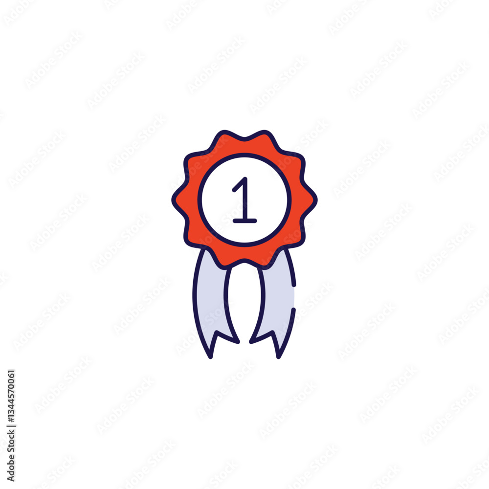 Obraz premium 1st award icon design with white background stock illustration