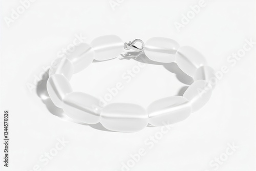 Clear oval beaded bracelet