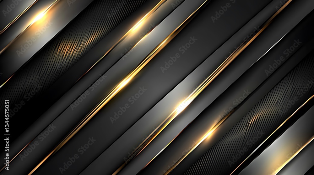 Obraz premium Abstract dark gray texture with gold stripes for background, wallpaper, banner, etc