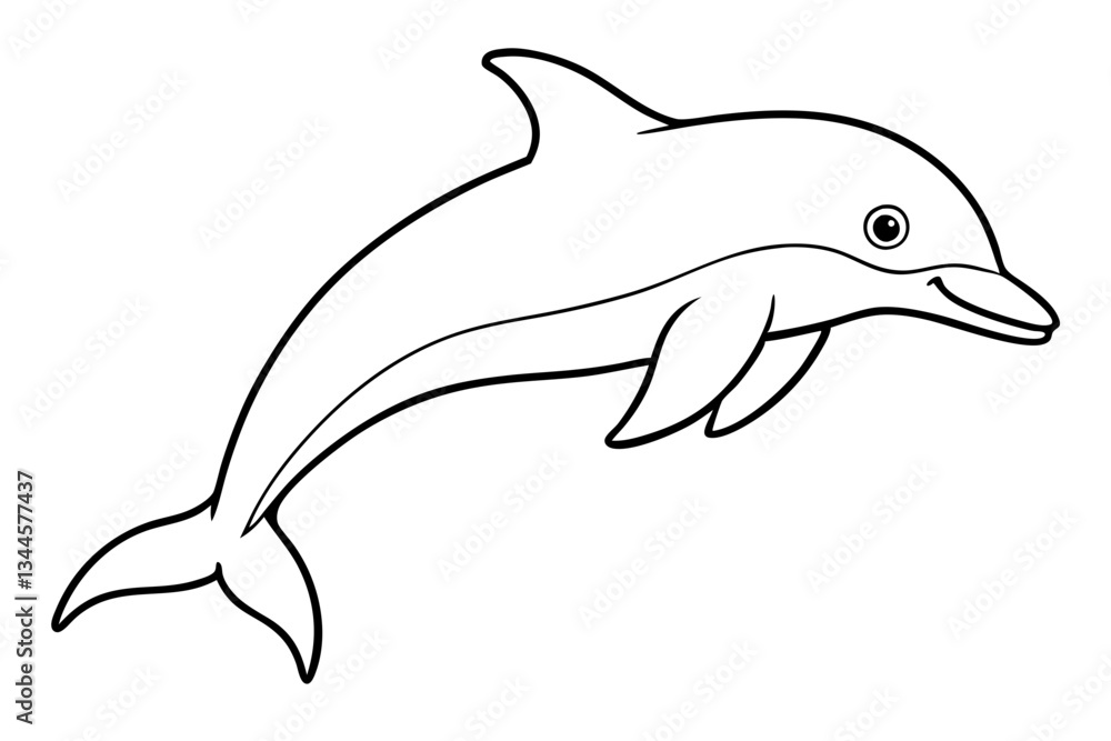 dolphin line art silhouette vector illustration dolphin line art silhouette vector illustration