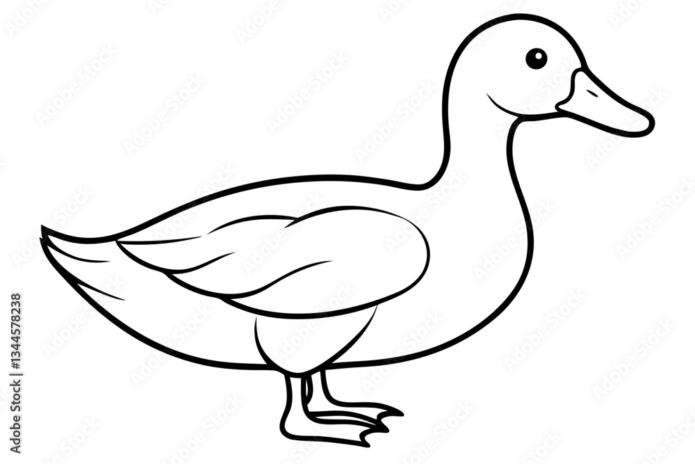 duck line art silhouette vector illustration duck line art silhouette vector illustration