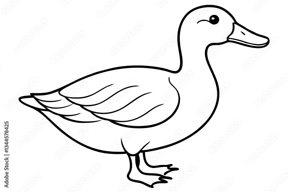duck line art silhouette vector illustration duck line art silhouette vector illustration
