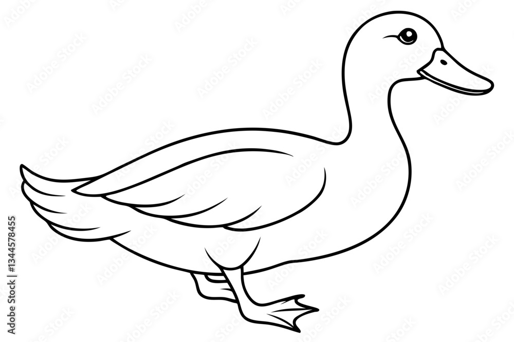 duck line art silhouette vector illustration duck line art silhouette vector illustration