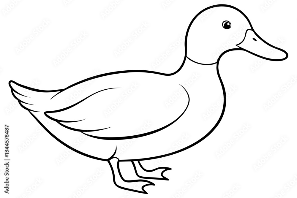 duck line art silhouette vector illustration duck line art silhouette vector illustration