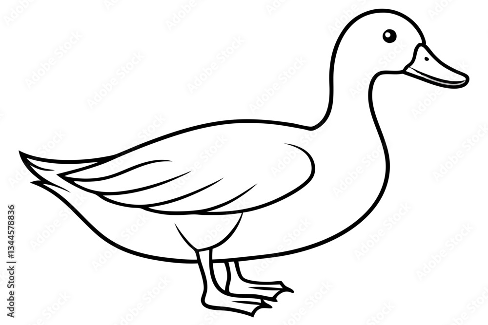 duck line art silhouette vector illustration duck line art silhouette vector illustration