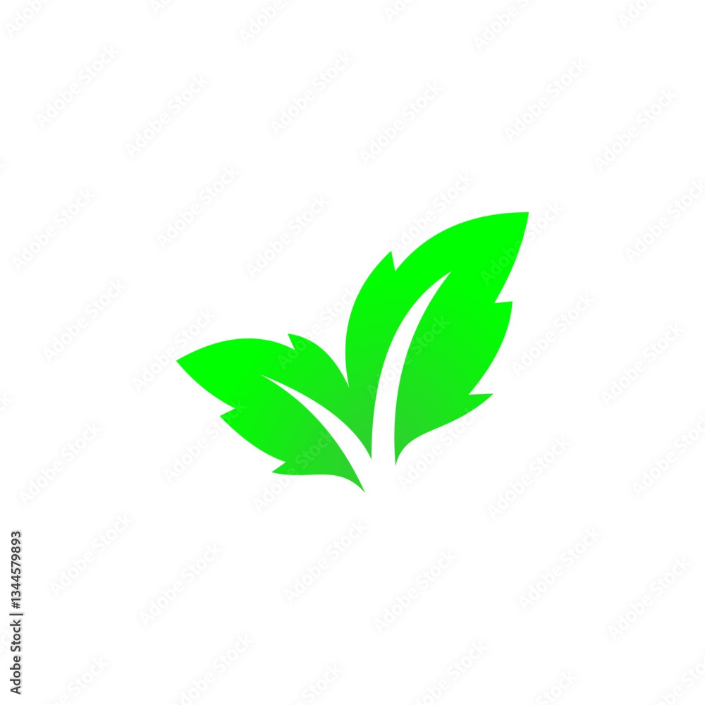 Fototapeta premium Green leaf icon