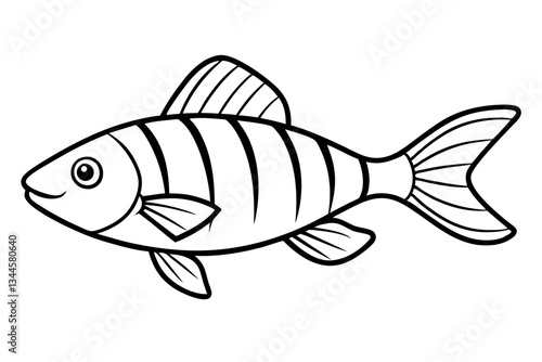 fish line art silhouette vector illustration