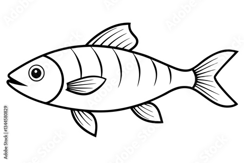 fish line art silhouette vector illustration